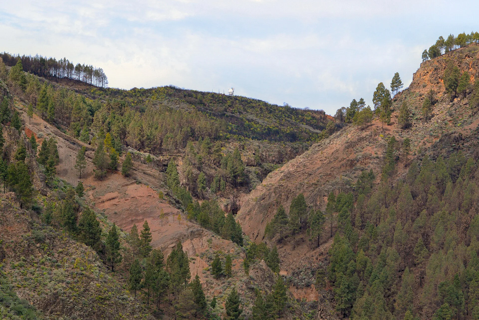 Vista panorámica de la Caldera de Los Marteles