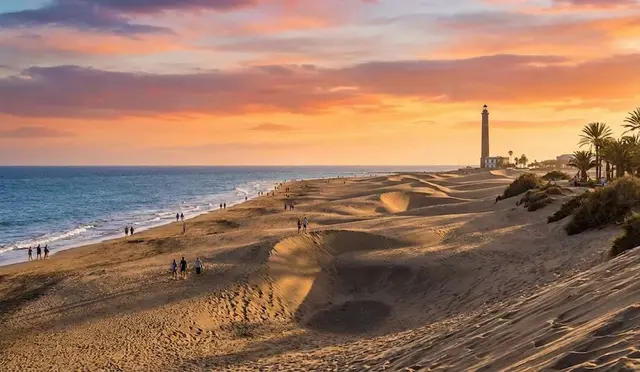 The dunes and resort area of Maspalomas